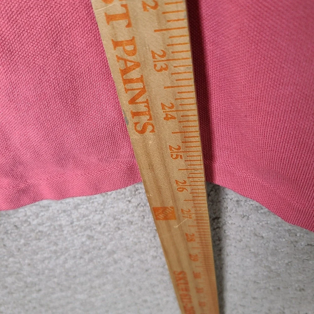 Polo Ralph Lauren Shirt Mens Large Pink Custom Slim Fit Cotton Short Sleeve